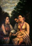 Raja Ravi Varma Shakuntala despondent France oil painting artist